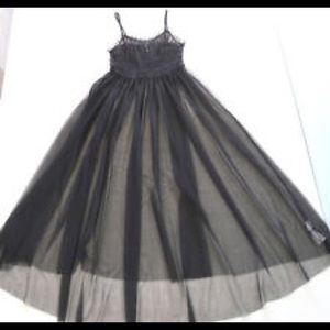 Forever 21 NWT sheer boho dress black